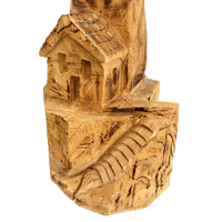 Image 4 of TALL CARVED WOODEN LIGHTHOUSE