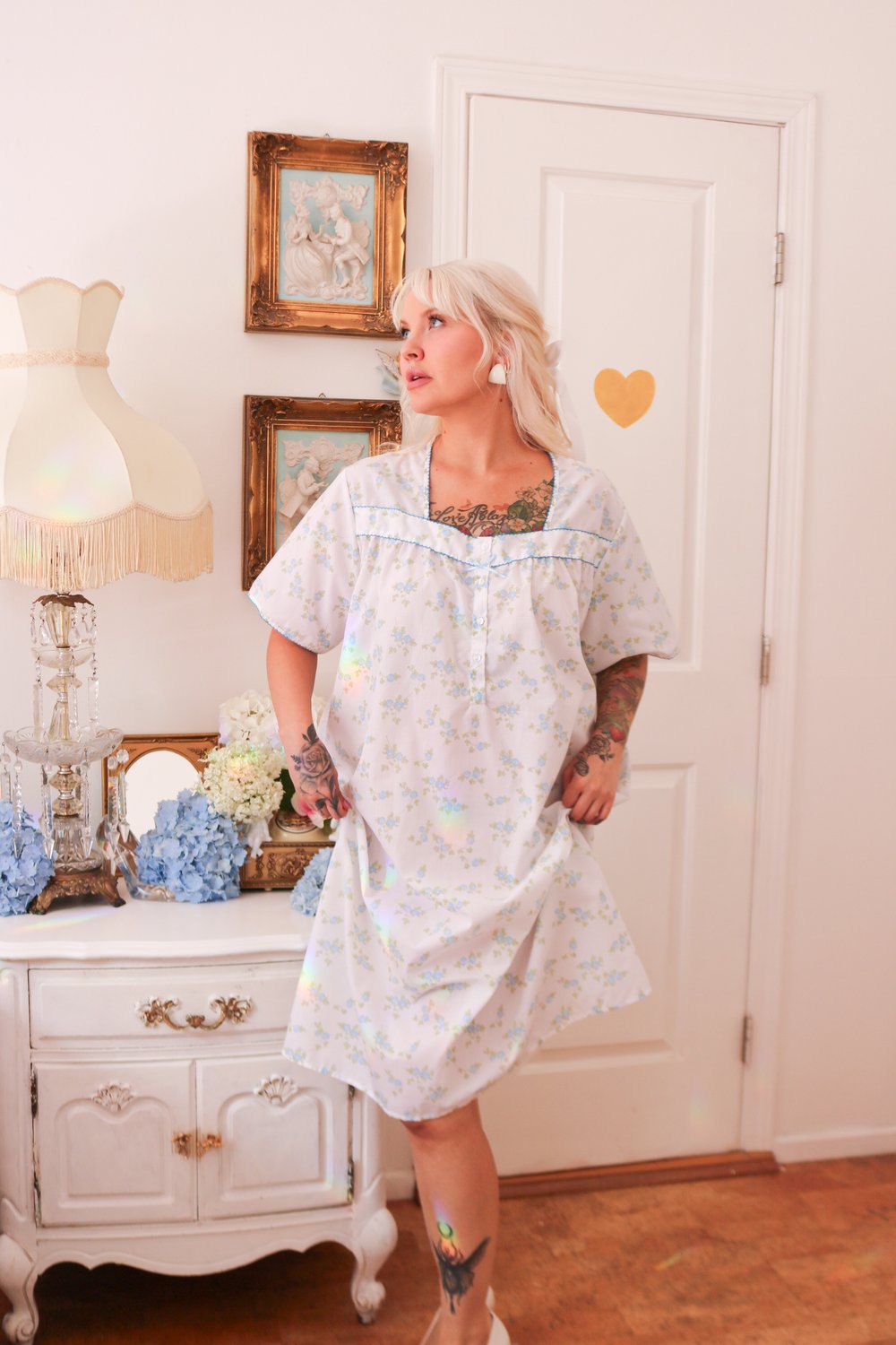 La Marquise Blue Rose Country Nightgown ( XL/XXL)