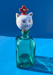 Image of Glass Bottle with Porcelain Kitten Head (Sold Individually)