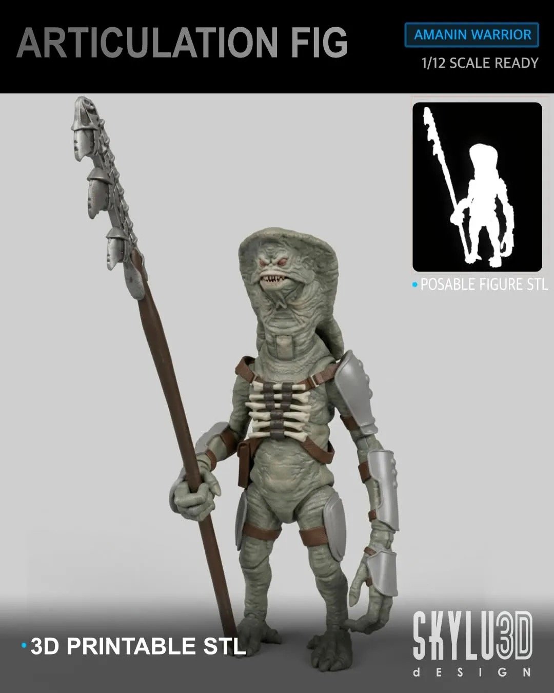 Image of Amanin warrior by Skylu 3D