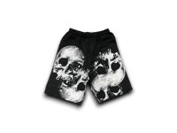 Image 2 of custom upcycled reworked black sweat shorts 