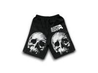 Image 1 of custom upcycled reworked black sweat shorts 