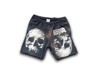 Image 1 of custom upcycled reworked bleached navy blue champion sweat shorts 