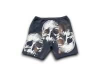 Image 2 of custom upcycled reworked bleached navy blue champion sweat shorts 