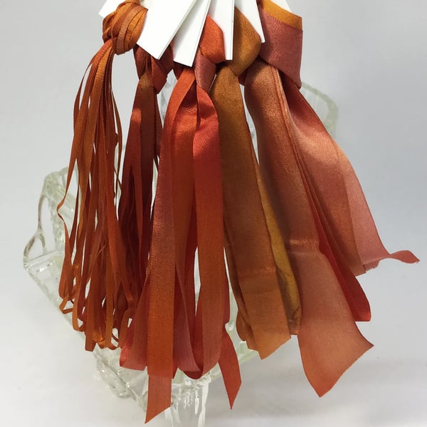 Image of Tomato Silk Ribbon 3.5mm by Mary Jo Hiney