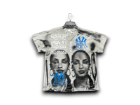 Image 1 of custom upcycled reworked screen print east windsorT shirt - Sade Adu, NY