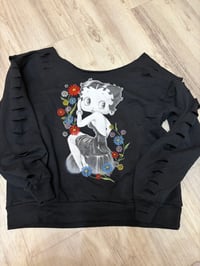 Medium Betty off shoulder destroyed sweatshirt