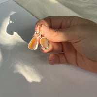 Image 2 of AMBER BURLY EARRINGS