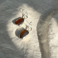 Image 3 of AMBER BURLY EARRINGS
