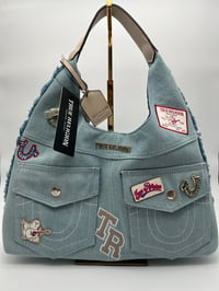 Image 1 of True Religion Denim Patchwork Shoulder Bag