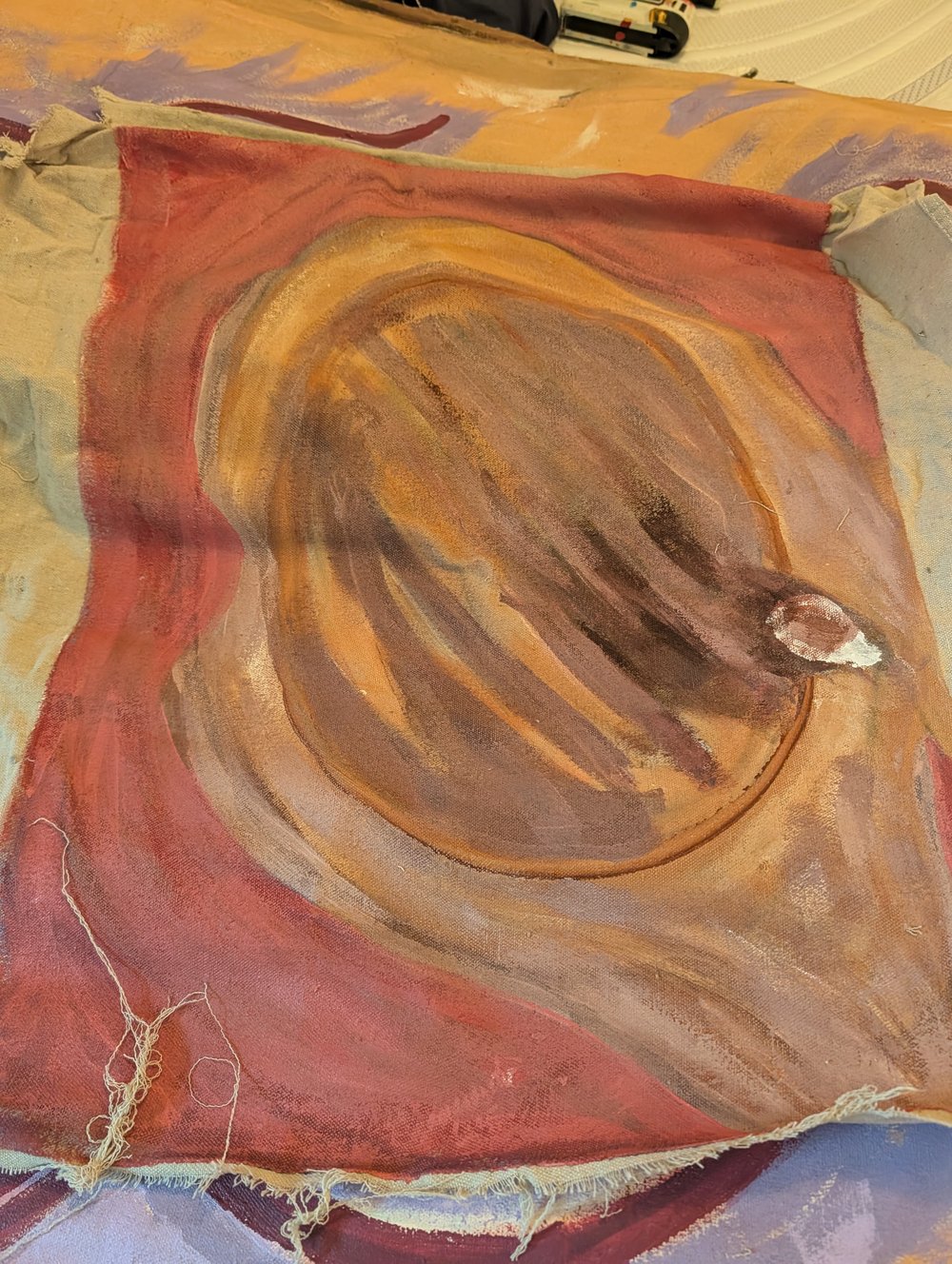 Image of Rolled canvas potentials in progress 