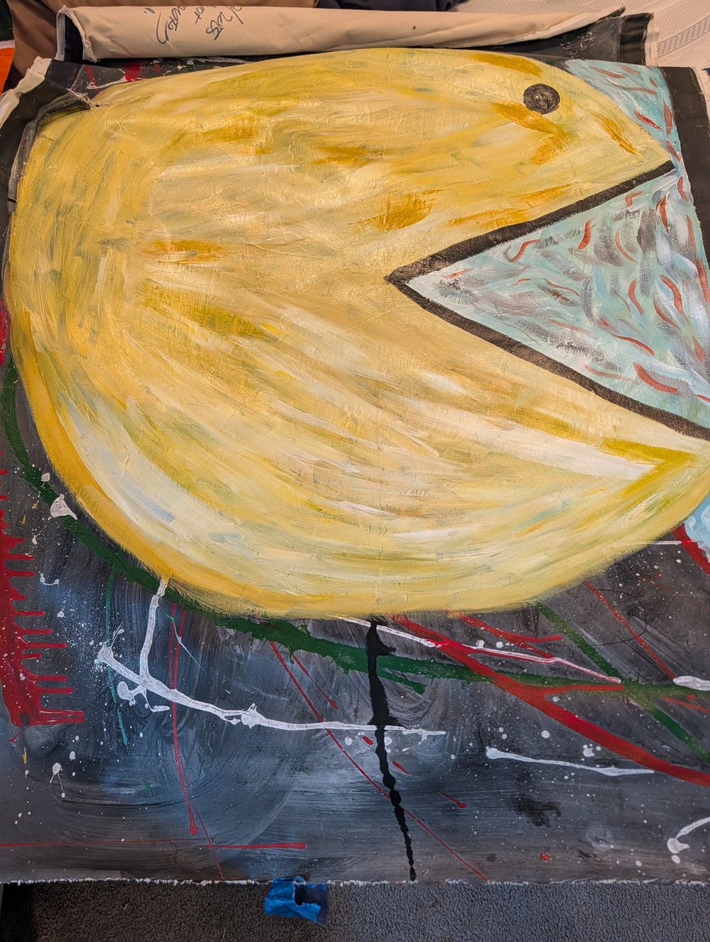 Image of Rolled canvas potentials in progress 