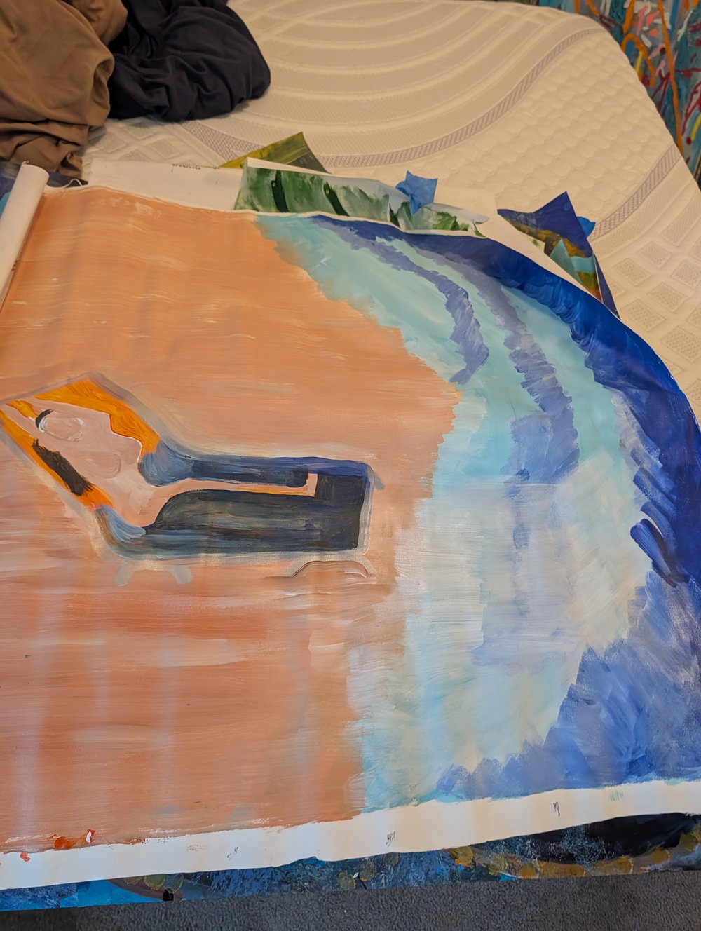 Image of Rolled canvas potentials in progress 