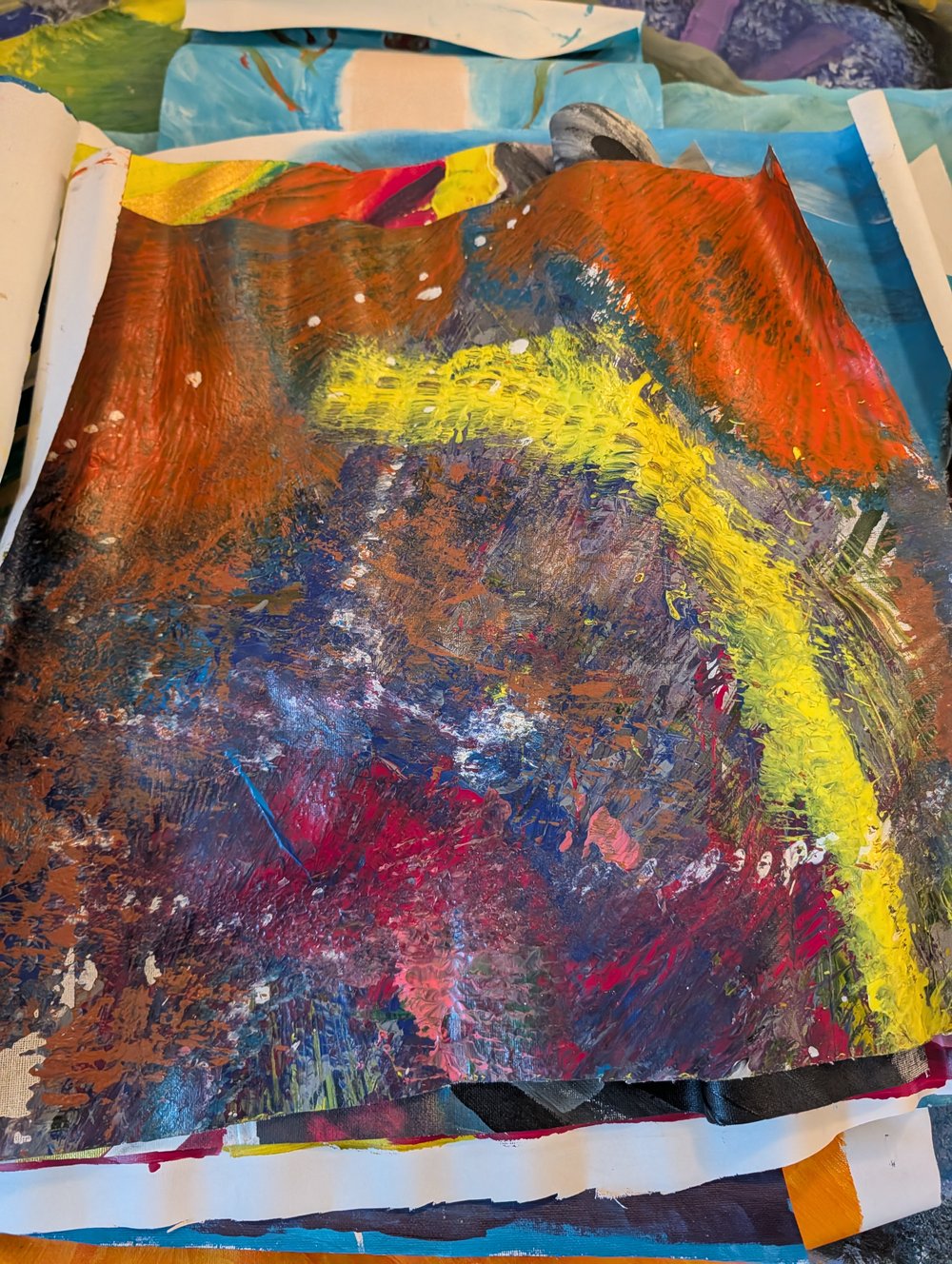 Image of Rolled canvas potentials in progress 