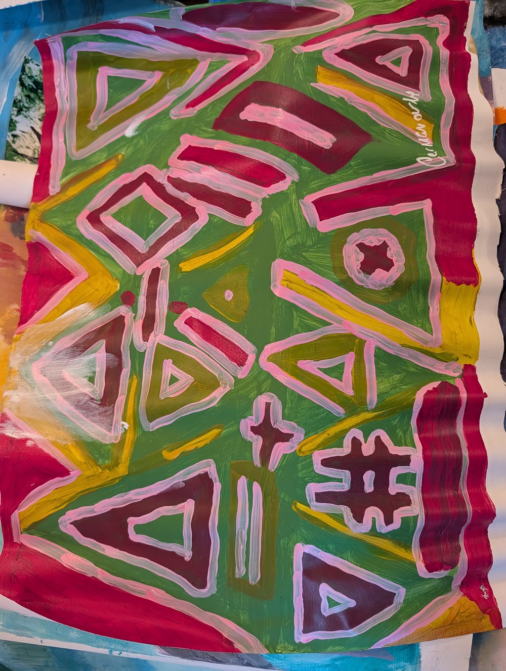 Image of Rolled canvas potentials in progress 