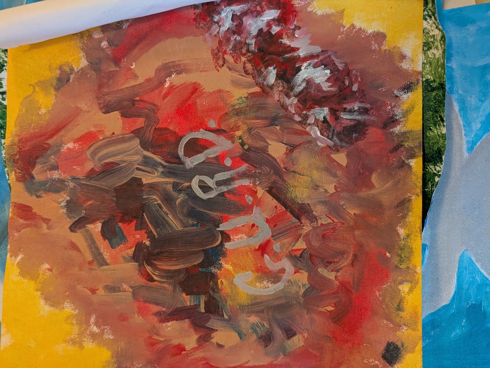 Image of Rolled canvas potentials in progress 