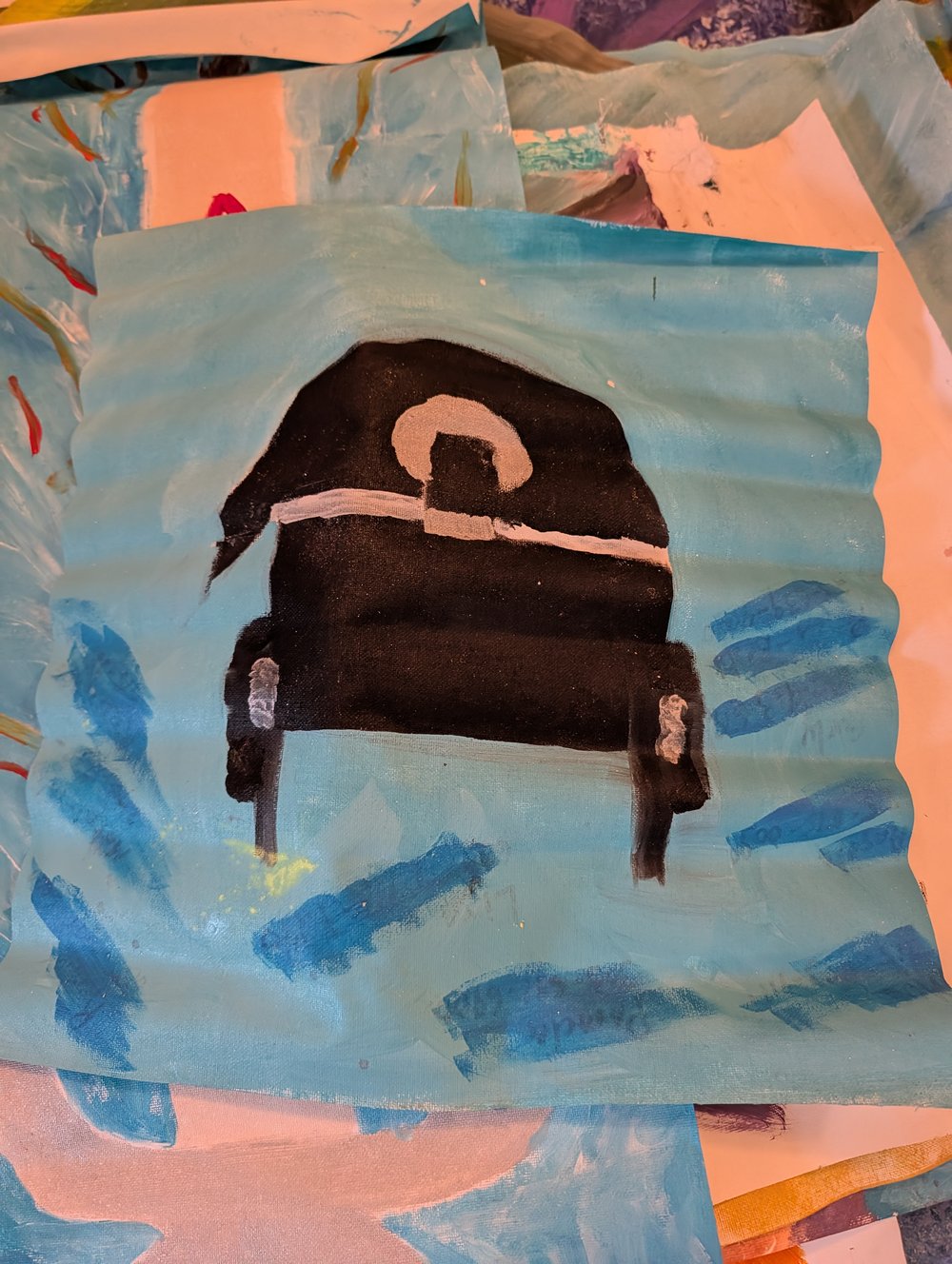 Image of Rolled canvas potentials in progress 