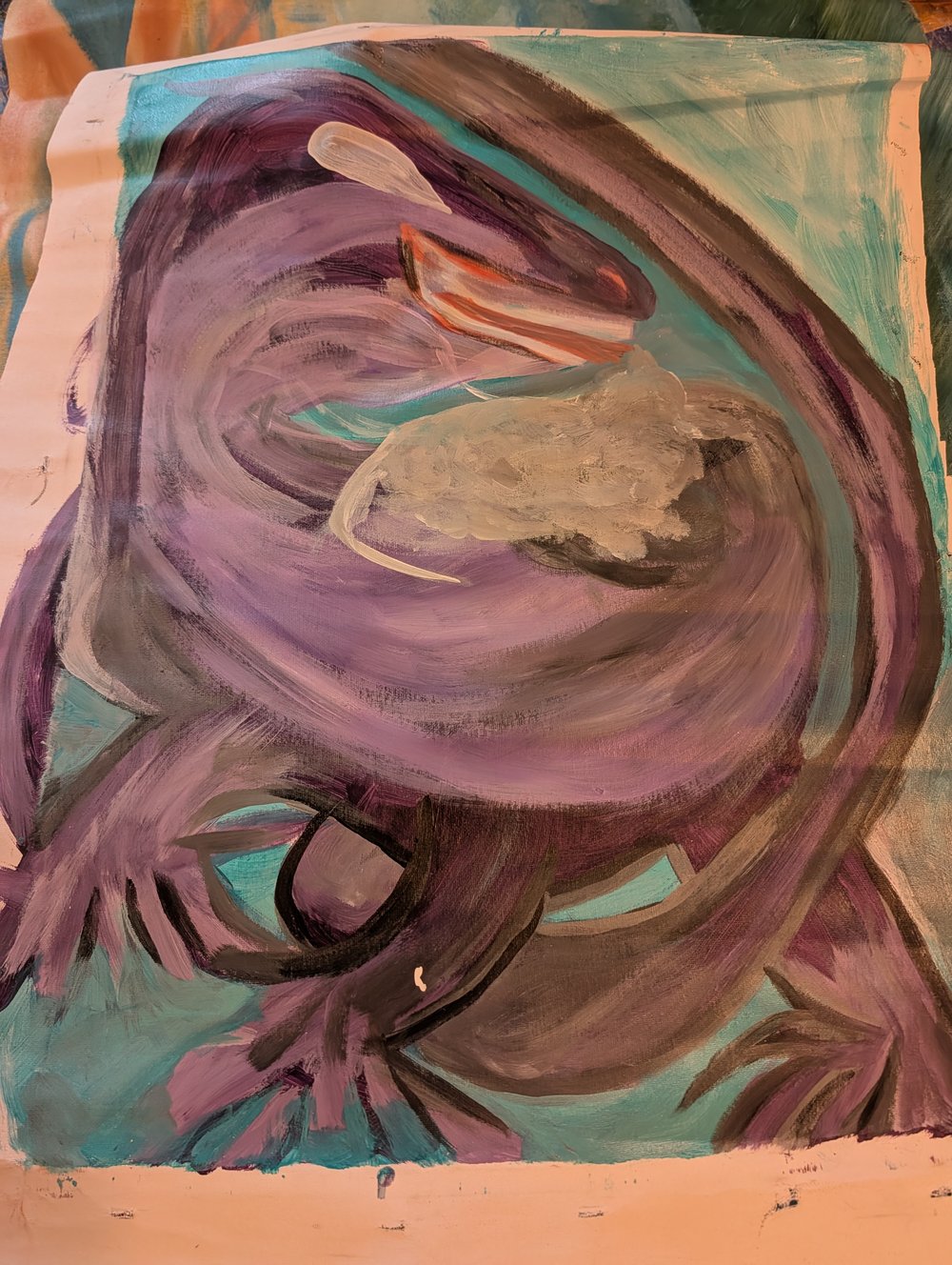 Image of Rolled canvas potentials in progress 