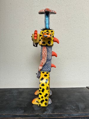Image of STAW BOY Ceramic And Straw Marquetry One Off Figure
