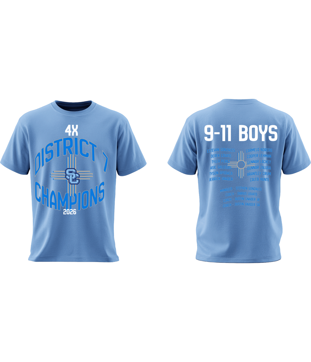 Image of 9-11 Boys District Champs SCLL Columbia Bluedri-fit shirt