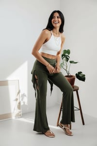 Image 4 of Festival Fairy Pants – Rayon Flare Yoga Pants, Stretchy Disco Wear - 17