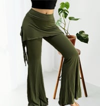 Image 5 of Festival Fairy Pants – Rayon Flare Yoga Pants, Stretchy Disco Wear - 17