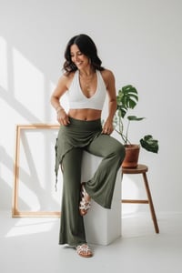 Image 6 of Festival Fairy Pants – Rayon Flare Yoga Pants, Stretchy Disco Wear - 17
