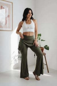 Image 7 of Festival Fairy Pants – Rayon Flare Yoga Pants, Stretchy Disco Wear - 17
