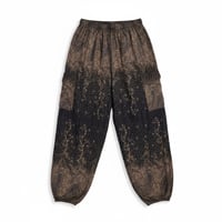 Image 10 of Boho Harem Pants Starry Night Print | High Crotch Elastic Waist - Black