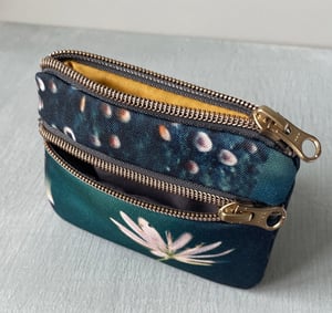 Image of Stitchwort barnacles, double zipper pouch, fits cards
