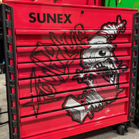 Image 6 of SQUINDO SUNEX – FOUL PLUG – 34" 6 DRAWER PREMIUM SERVICE CART – RED