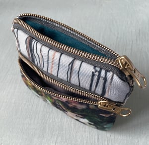 Image of Reeds and mosses, double zipper pouch, fits cards