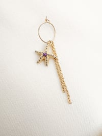 Image 1 of Boucles d'oreille ASTERIE bleue