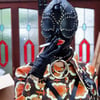Broke Boutique Silver Studded Rubber Blindfold Mask