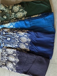 Image 8 of Convertible Wrap Pants 2-in-1 Paisley Wide Leg Overalls - 308