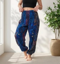 Image 1 of Blue Paisley Warm Harem Pants - 411