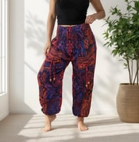 Image 1 of Purple Paisley Winter Harem Pants - 452