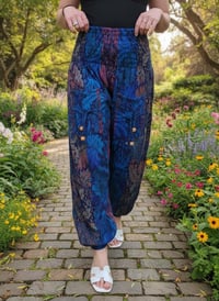 Image 2 of Blue Paisley Warm Harem Pants - 411