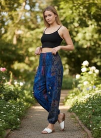 Image 3 of Blue Paisley Warm Harem Pants - 411