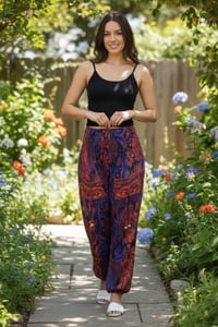 Image 3 of Purple Paisley Winter Harem Pants - 452