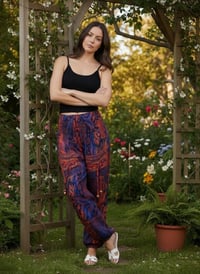 Image 4 of Purple Paisley Winter Harem Pants - 452