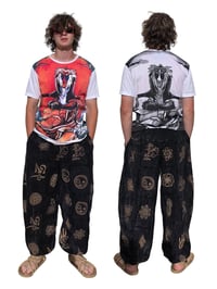 Image 3 of Black Patchwork Yin Yang Festival Pants - 407