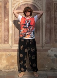 Image 6 of Black Patchwork Yin Yang Festival Pants - 407