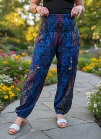 Image 6 of Blue Paisley Warm Harem Pants - 411