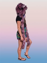 Image 7 of Faux Fur Lavender Feather Bolli Bear Hood - 122
