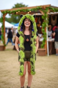 Image 4 of Green Feather Bolli Bear Hood - 121