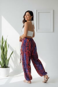 Image 8 of Purple Paisley Winter Harem Pants - 452