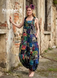 Image 10 of Handmade Thai Patchwork Overalls – Unisex Cotton Festival Jumpsuit