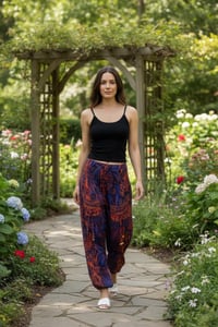 Image 9 of Purple Paisley Winter Harem Pants - 452