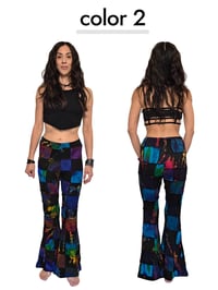 Image 6 of Thai Colorful Patchwork Wide Leg Cotton Pants - 470